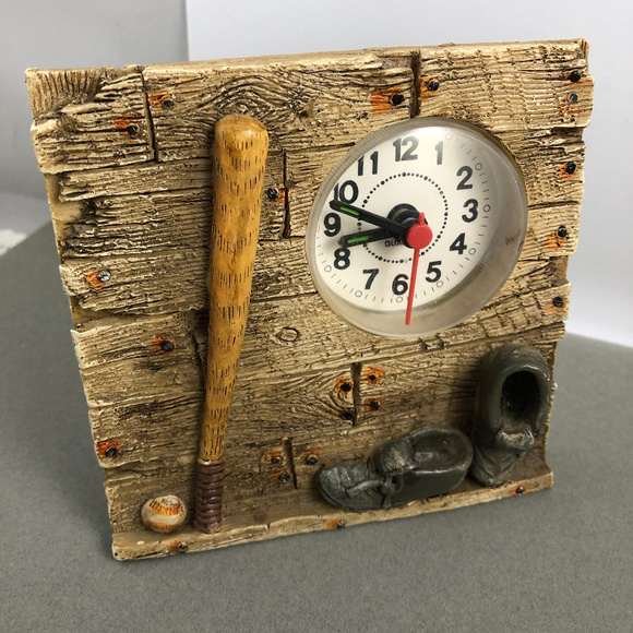 Vintage Baseball Clock with Baseball Gear Great gift for your baseball player